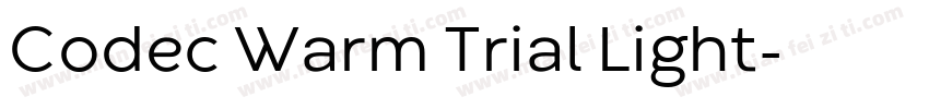 Codec Warm Trial Light字体转换